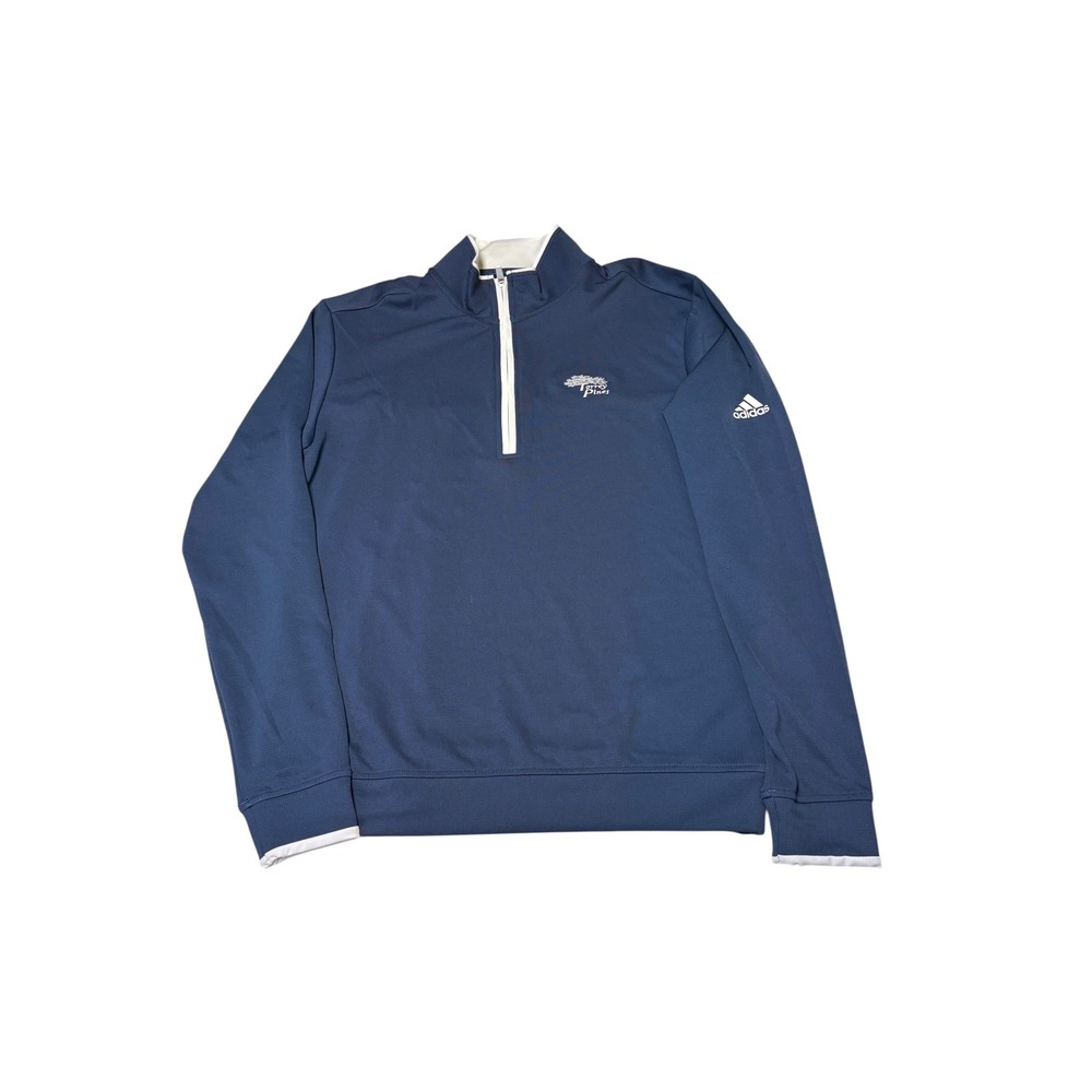NWT Adidas x Torrey Pines Mens Navy Blue Lightweight Quarter Zip Golf Pullover S